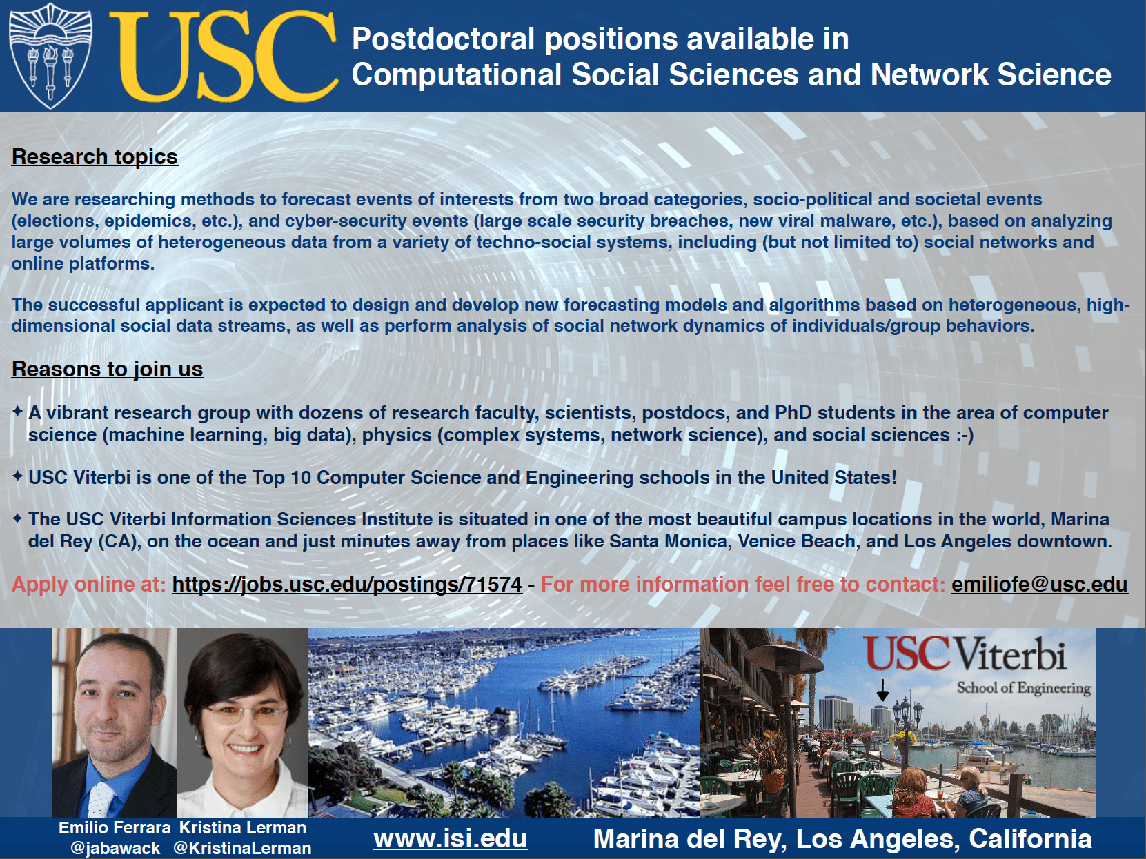 Looking for exceptional postdoc candidates in Computational Social Sciences